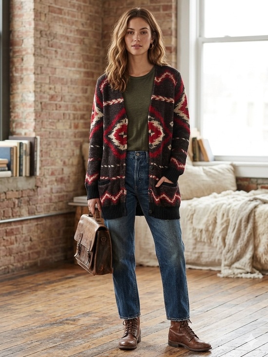 Denim & Supply Ralph Lauren Sweaters - Denim & Supply Ralph Lauren Southwestern Cardigan M Mohair Wool Blend